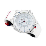 Buy Shop Tommy Hilfiger White Dial White Rubber Strap Watch for Women - 1781271 USA Online