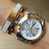 Buy Shop Michael Kors Bradshaw Silver Dial Two Tone Steel Strap Watch for Women - MK5627 USA Online