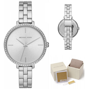 Buy Shop Michael Kors Charley Quartz Silver Dial Silver Steel Strap Watch for Women - MK4398 USA Online
