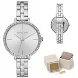 Buy Shop Michael Kors Charley Quartz Silver Dial Silver Steel Strap Watch for Women - MK4398 USA Online
