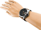Buy Shop Diesel Mega Chief Chronograph Black Dial Brown Leather Strap Watch For Men - DZ4343 USA Online