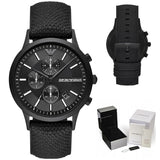 Buy Shop Emporio Armani Renato Chronograph Black Dial Black Nylon Strap Watch For Men - AR11457 USA Online