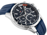 Buy Shop Tommy Hilfiger Mason Blue Dial Blue Rubber Strap Watch for Men - 1791791 USA Online