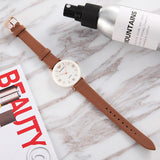 Buy Shop Emporio Armani Gianni T Bar Quartz Mother of Pearl White Dial Brown Leather Strap Watch For Women - AR11040 USA Online
