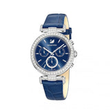 Swarovski Era Journey Blue Dial Blue Leather Strap Watch for Women - 5479239