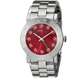 Buy Shop Marc Jacobs Amy Red Dial Silver Steel Strap Watch for Women - MBM3335 USA Online