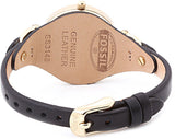 Buy Shop Fossil Georgia Black Dial Black Leather Strap Watch for Women - ES3148 USA Online