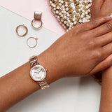 Buy Shop Fossil Virginia White Dial Rose Gold Steel Strap Watch for Women - ES3284 USA Online