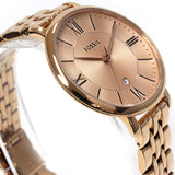 Buy Shop Fossil Jacqueline Rose Gold Dial Rose Gold Steel Strap Watch for Women - ES3435 USA Online