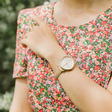 Buy Shop Fossil Jacqueline White Dial Brown Leather Strap Watch for Women - ES3487 USA Online