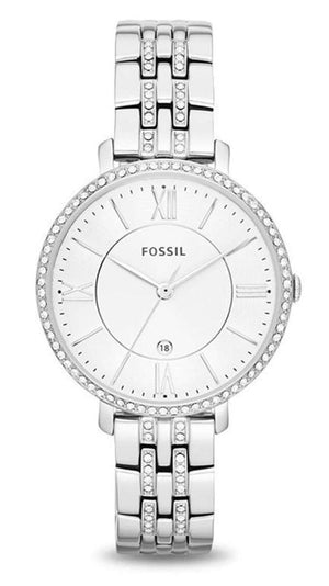 Buy Shop Fossil Jacqueline White Dial Silver Steel Strap Watch for Women - ES3545 USA Online