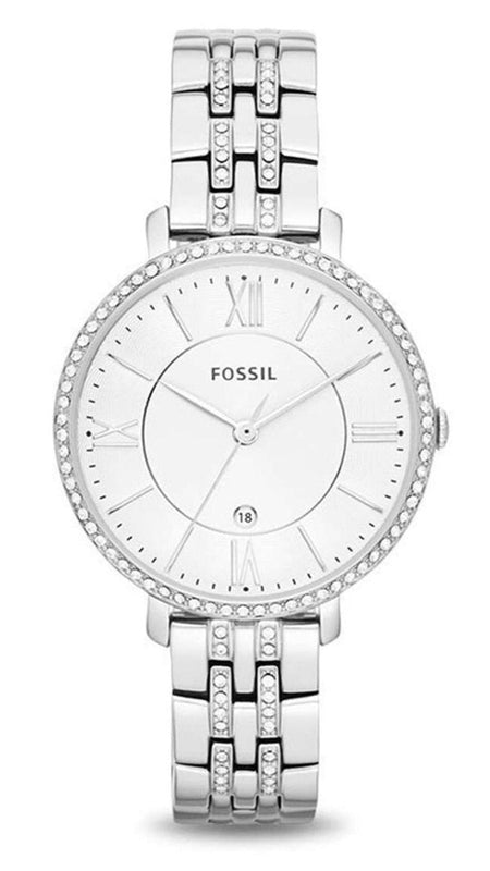 Buy Shop Fossil Jacqueline White Dial Silver Steel Strap Watch for Women - ES3545 USA Online