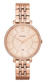 Buy Shop Fossil Jacqueline Rose Gold Dial Rose Gold Steel Strap Watch for Women - ES3546 USA Online