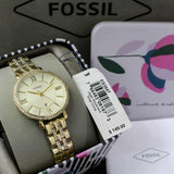 Buy Shop Fossil Jacqueline Gold Dial Gold Steel Strap Watch for Women - ES3547 USA Online