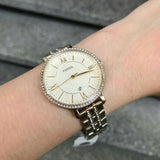 Buy Shop Fossil Jacqueline Gold Dial Gold Steel Strap Watch for Women - ES3547 USA Online