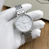 Buy Shop Fossil Jacqueline White Dial Silver Steel Strap Watch for Women - ES3631 USA Online