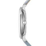 Buy Shop Fossil Jacqueline White Dial Light Blue Leather Strap Watch for Women - ES3821 USA Online