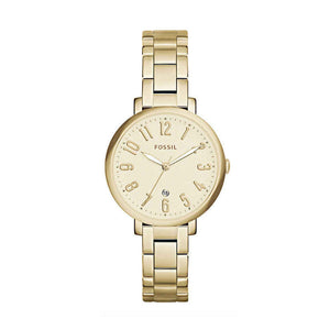 Buy Shop Fossil Jacqueline Gold Dial Gold Steel Strap Watch for Women - ES3971 USA Online