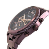 Buy Shop Fossil Perfect Boyfriend Multifunction Maroon Dial Maroon Steel Strap Watch for Women - ES4110 USA Online