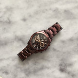 Buy Shop Fossil Perfect Boyfriend Multifunction Maroon Dial Maroon Steel Strap Watch for Women - ES4110 USA Online