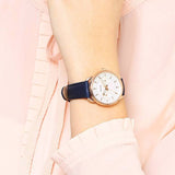 Buy Shop Fossil Tailor White Dial Blue Leather Strap Watch for Women - ES4260 USA Online