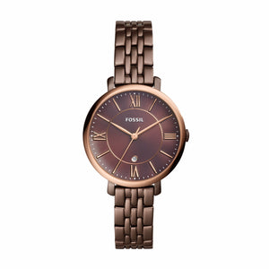 Buy Shop Fossil Jacqueline Brown Dial Brown Steel Strap Watch for Women - ES4275 USA Online