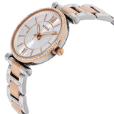 Buy Shop Fossil Carlie Silver Dial Two Tone Steel Strap Watch for Women - ES4342 USA Online