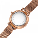 Buy Shop Fossil Jacqueline Three-Hand White Dial Rose Gold Mesh Bracelet Watch for Women - ES4534 USA Online