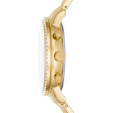 Buy Shop Fossil Neutra Chronograph Gold Dial Gold Steel Strap Watch for Women - ES5219 USA Online
