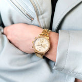 Buy Shop Fossil Neutra Chronograph Gold Dial Gold Steel Strap Watch for Women - ES5219 USA Online