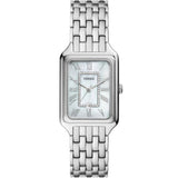 Fossil Raquel Three Hand Date Mother of Pearl Dial Silver Steel Strap Watch for Women - ES5306