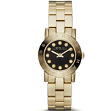 Buy Shop Marc Jacobs Amy Glitz Black Dial Gold Steel Strap Watch for Women - MBM3334 USA Online