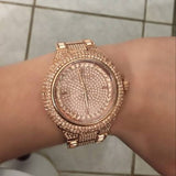 Buy Shop Michael Kors Camille Crystal Rose Gold Dial Rose Gold Steel Strap Watch for Women - MK5862 USA Online