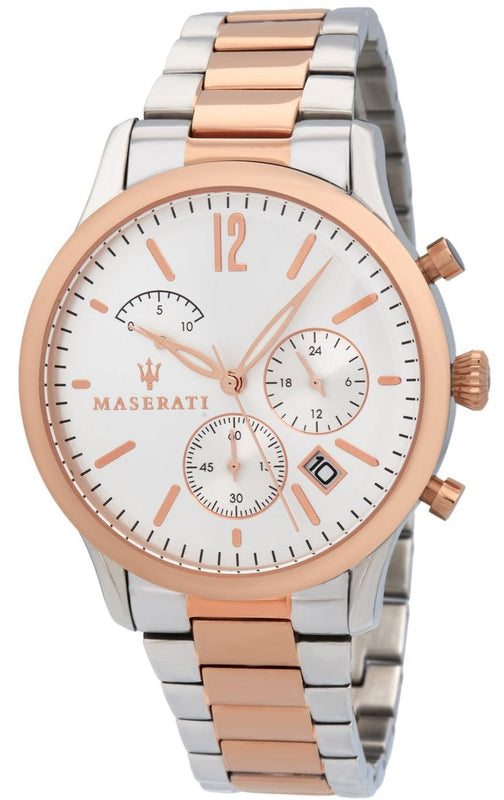 Buy Shop Maserati Tradizione White Dial Two Tone Stainless Steel Strap Watch For Men - R8873625001 USA Online