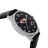 Buy Shop Gucci G-Timeless Moonphase Black Dial Black Leather Strap Watch For Men - YA1264045 USA Online