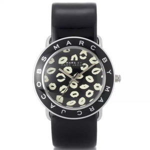 Buy Shop Marc Jacobs Amy Black Dial Black Leather Strap Watch for Women - MBM1163 USA Online
