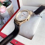 Buy Shop Salvatore Ferragamo F-80 Classic Silver Dial Brown Leather Strap Watch for Men - SFDT00419 USA Online