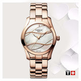 Buy Shop Tissot T Wave T Lady Mother of Pearl Dial Rose Gold Steel Strap Watch For Women - T112.210.33.111.00 USA Online