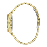 Buy Shop Guess Sugarrush Quartz Multicolor Dial Gold Steel Strap Watch For Women - GW0258L1 USA Online