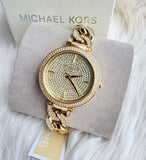 Buy Shop Michael Kors Catelyn Crystals Gold Dial Gold Steel Strap Watch For Women - MK4674 USA Online