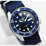 Seiko 5 Sports Automatic SKX Blue Dial Blue NATO Strap Watch For Men - SRPD51K2