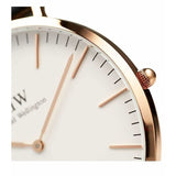 Buy Shop Daniel Wellington Classic Suffolk White Dial Brown Leather Strap Watch For Women - DW00100120 USA Online