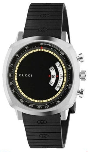 Buy Shop Gucci Grip Chronograph Black Dial Black Rubber Strap Watch For Men - YA157301 USA Online