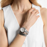 Buy Shop Michael Kors Runway Chronograph Analog Silver Dial Silver Steel Strap Watch for Women - MK7454 USA Online