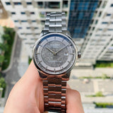 Buy Shop Tissot Luxury Powermatic 80 Anthracite Grey Dial Silver Steel Strap Watch For Men - T086.407.11.061.10 USA Online