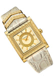 Buy Shop Versace DV-25 Gold Dial Off White Leather Strap Watch for Women - VQF030015 USA Online
