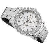 Buy Shop Guess Dazzler Diamonds Silver Dial Silver Steel Strap Watch for Women - W0335L1 USA Online