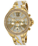 Michael Kors Wren Diamonds Gold  Dial Two Tone Steel Strap Watch for Women - MK6157