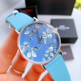Buy Shop Coach Perry Floral Blue Dial Blue Leather Strap Watch for Women - 14503294 USA Online