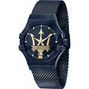 Buy Shop Maserati Potenza Blue Dial Edition 42mm Mesh Bracelet Watch For Men - R8853108008 USA Online